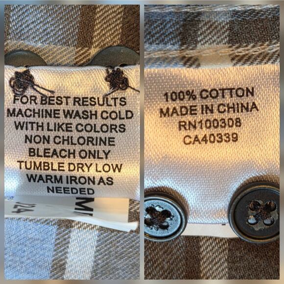 Peter Millar Plaid Button-down Shirt, brushed twill, size XL - Picture 7 of 8